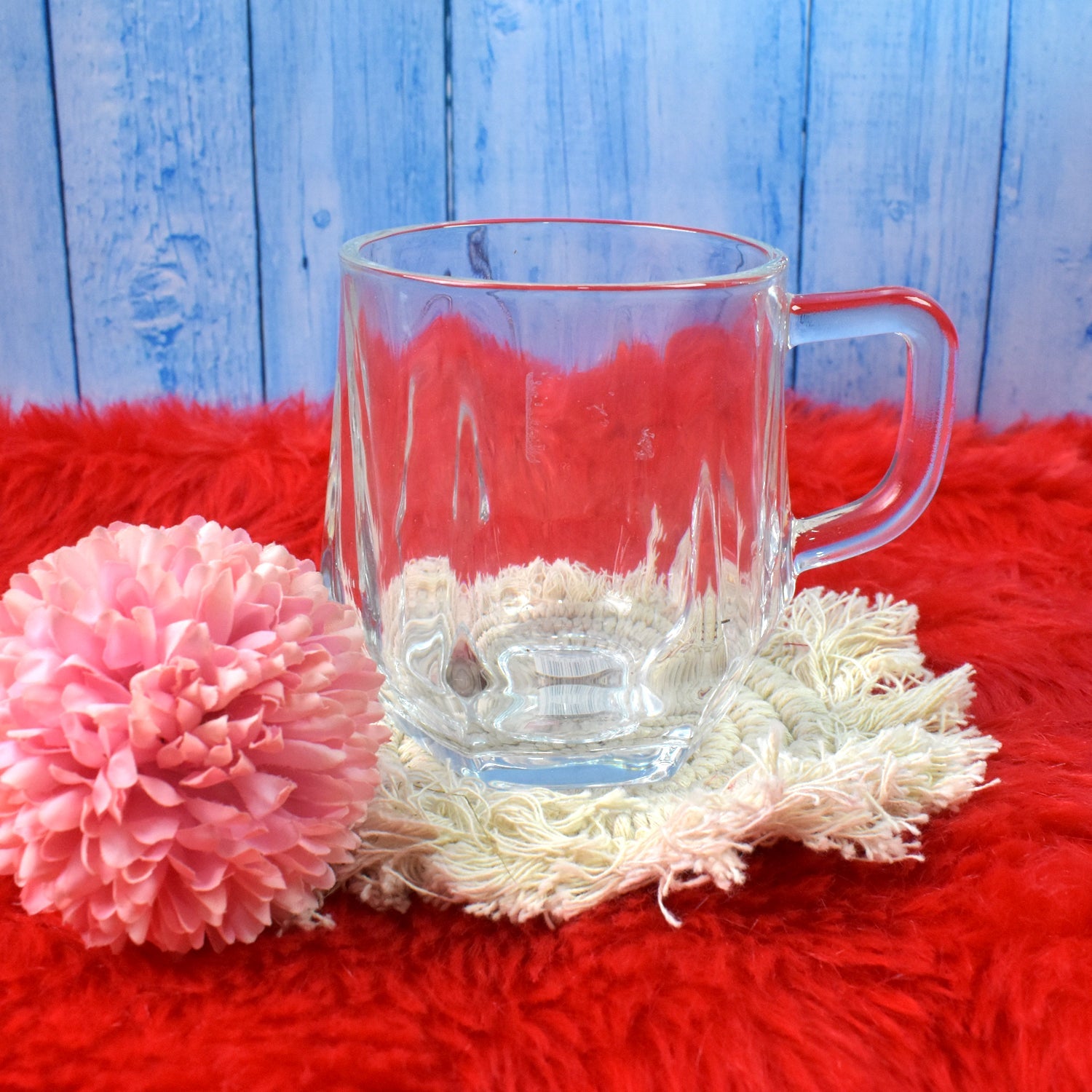 Glass Coffe & Tea Cup / Mug Enjoy Your Drink in Style (6 pcs Set / 300 ML)