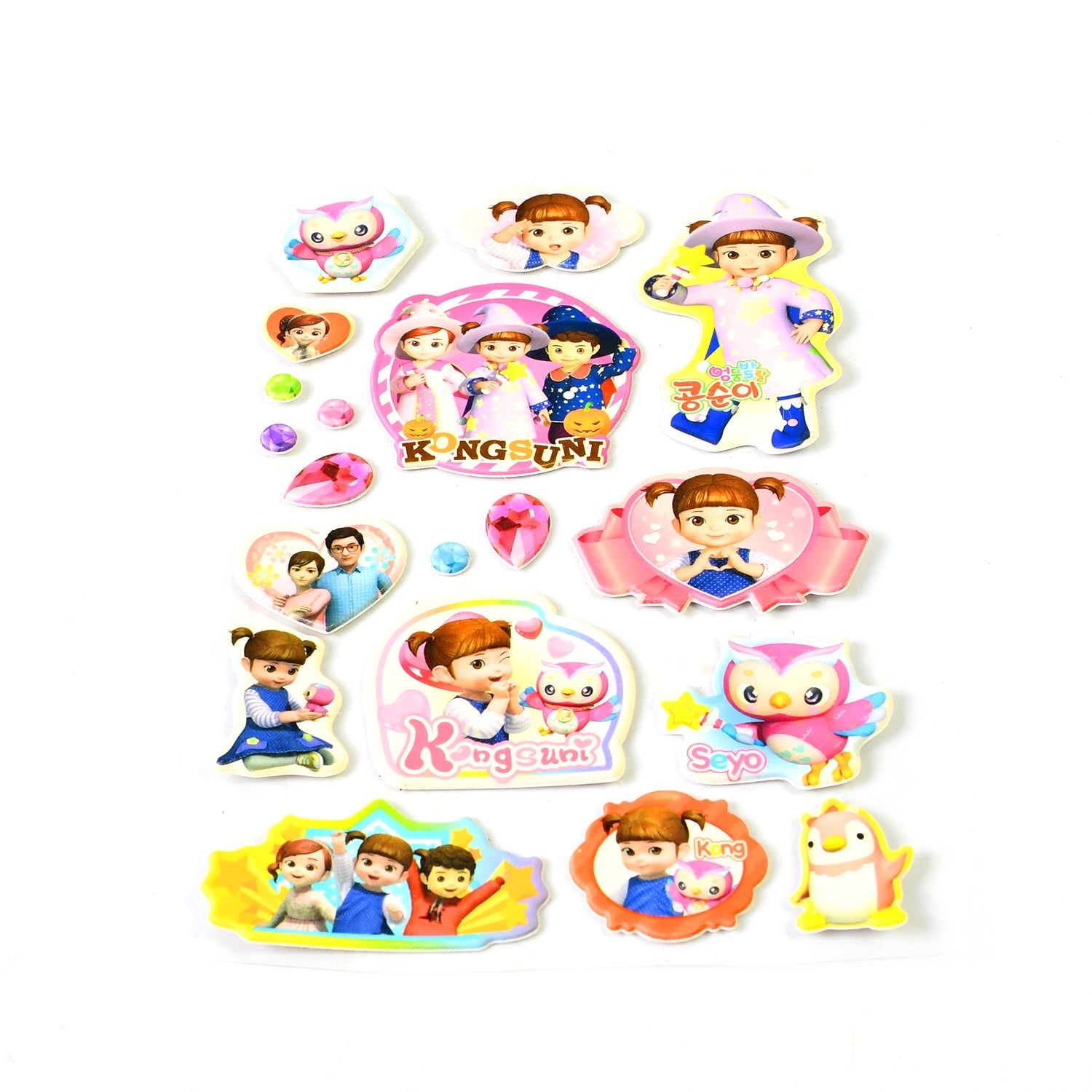 Multipurpose Adhesive 3D Stickers (1 Sheet / 15×10 Cm)