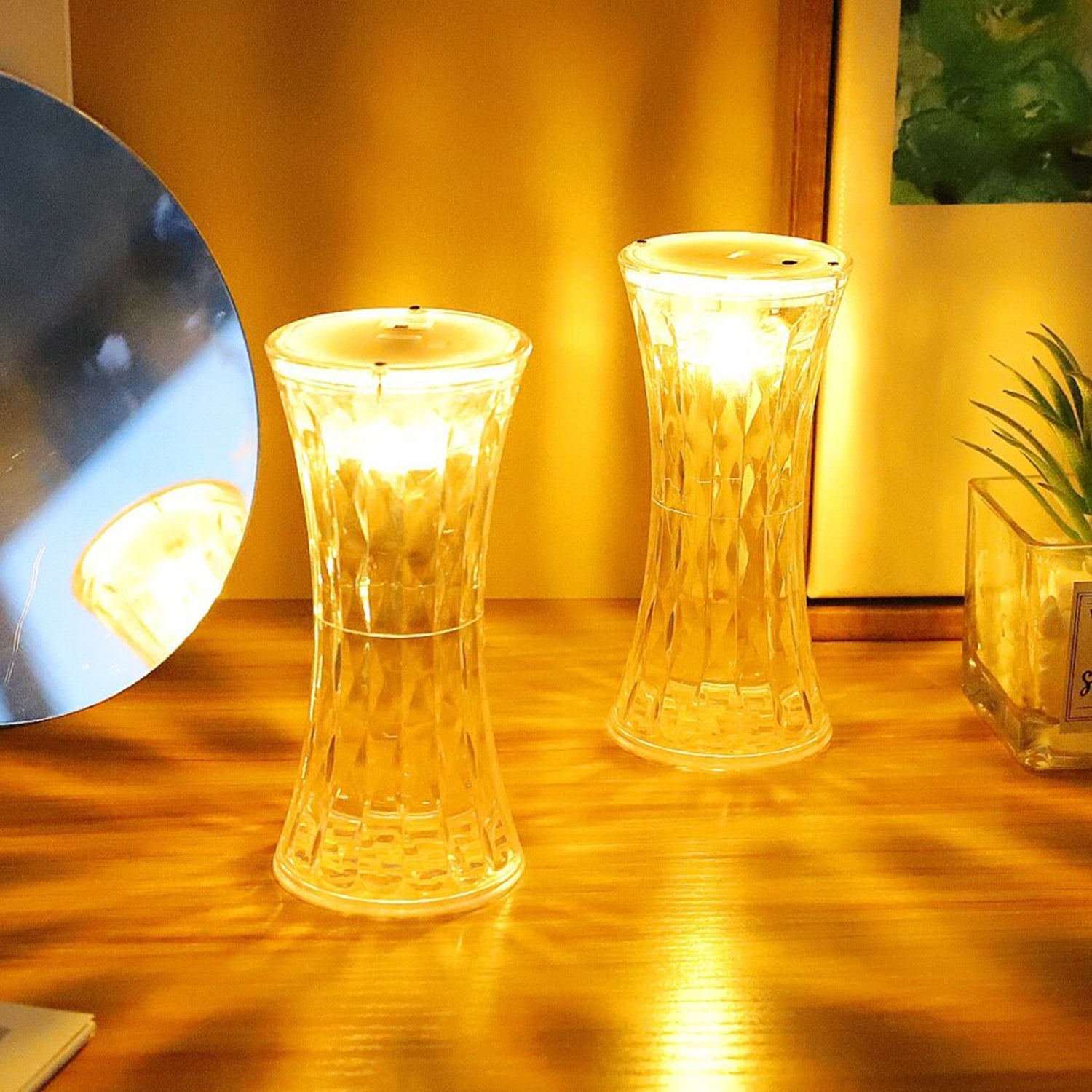 Crystal Lamp, Universal Night Light, Soft Lighting (1 Pc)