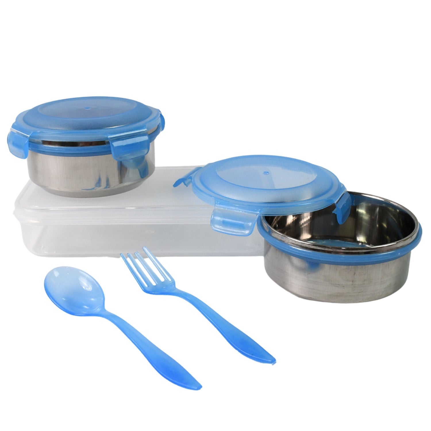 Sumo Lunch Box, with Lunch Bag, Plastic Lunch Box & Plastic Spoon, Fork (2 Pc Set / With Lunch Box)