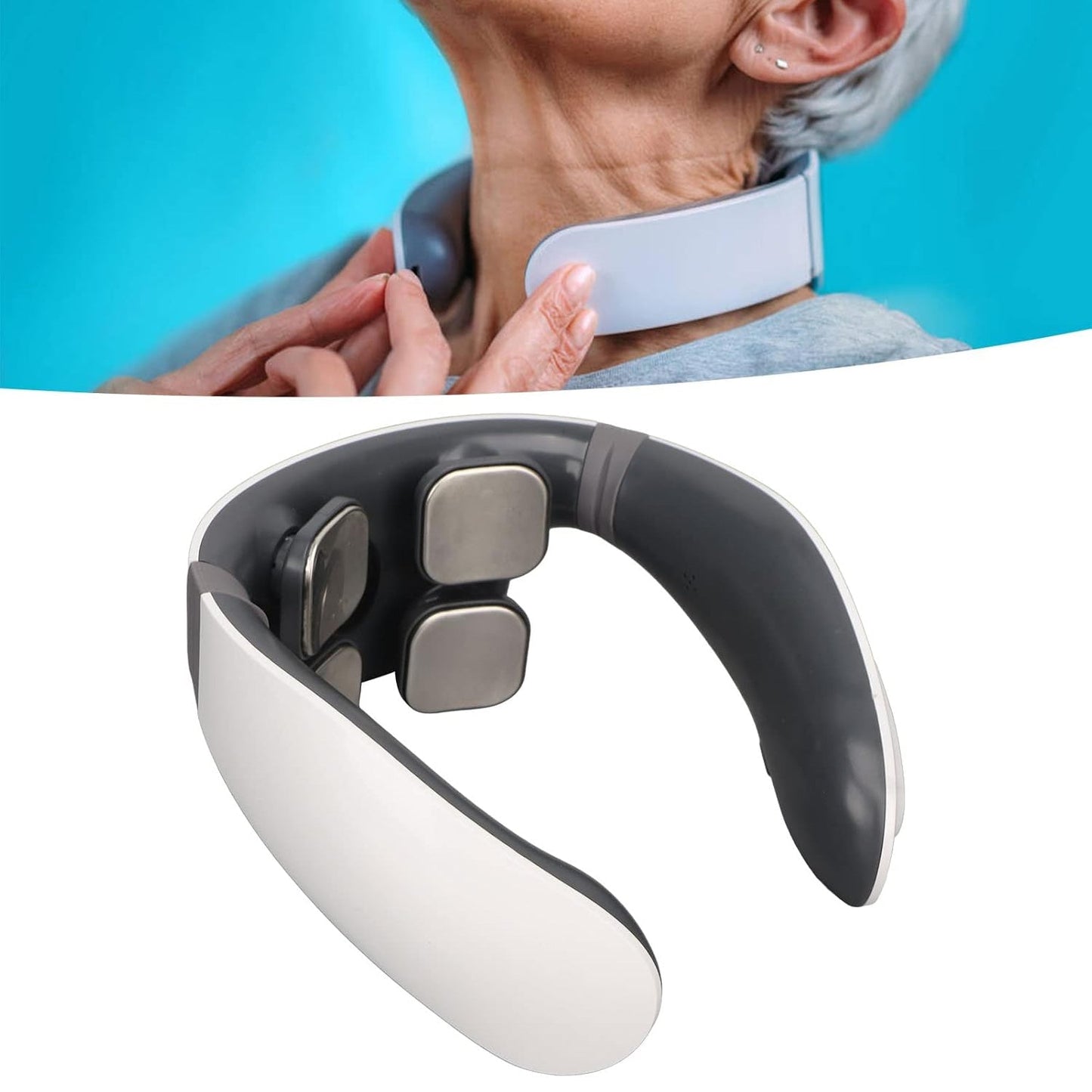 4 Heads Smart Electric Neck and Back Pulse Massager (1 Pc) SWASTIK CREATIONS The Trend Point