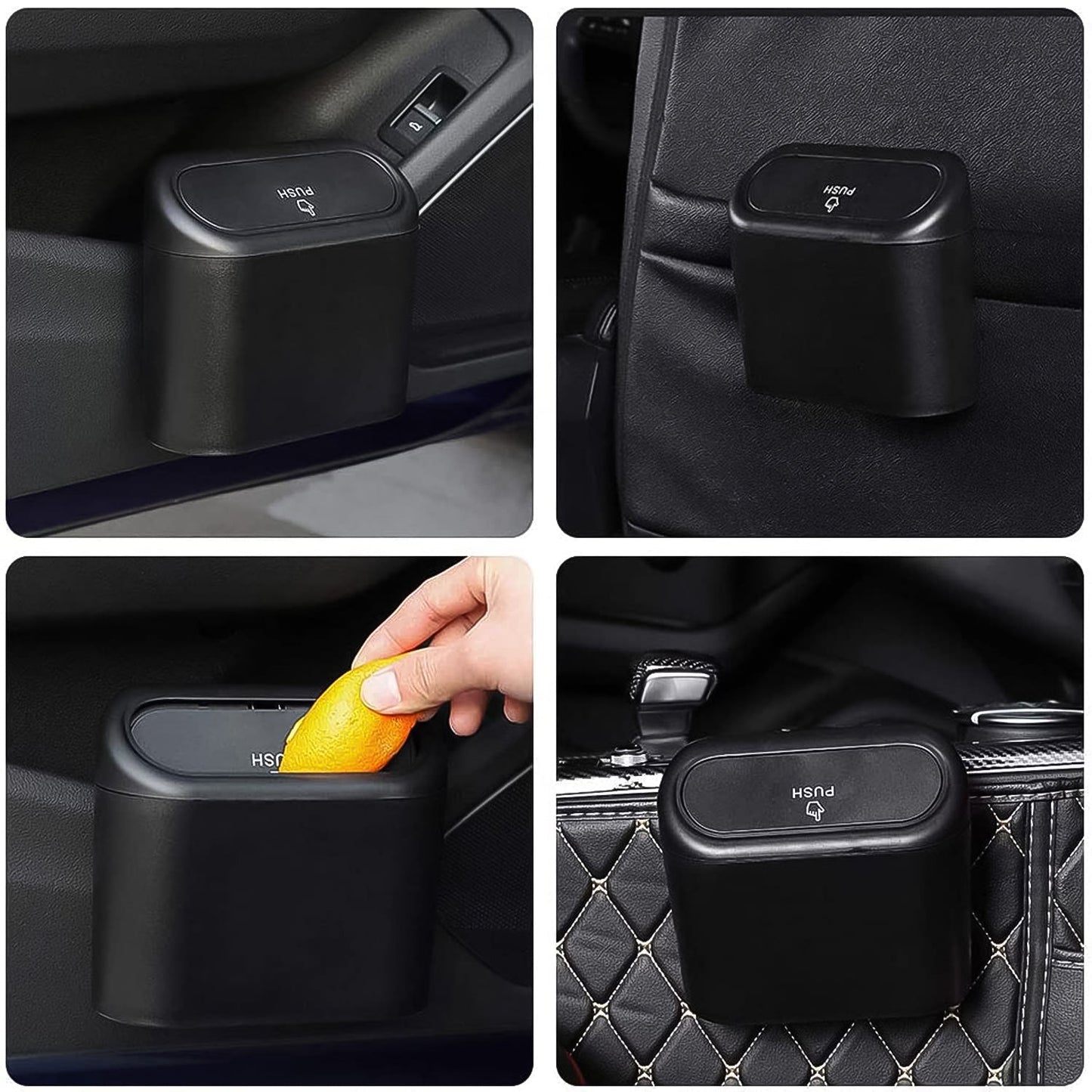 Mini Car Trash Can with Lid, Waterproof Car Trash Bin Storage Box (1 Pc) SWASTIK CREATIONS The Trend Point