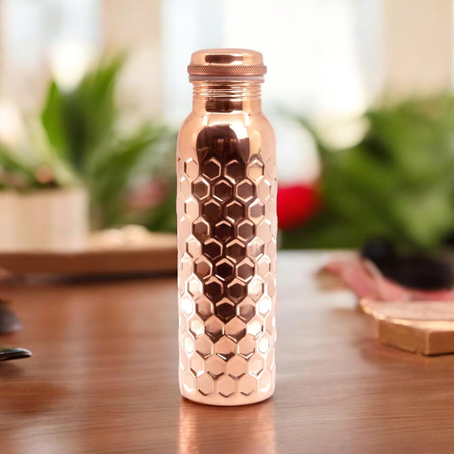 Ornate Copper Water Bottle SWASTIK CREATIONS The Trend Point