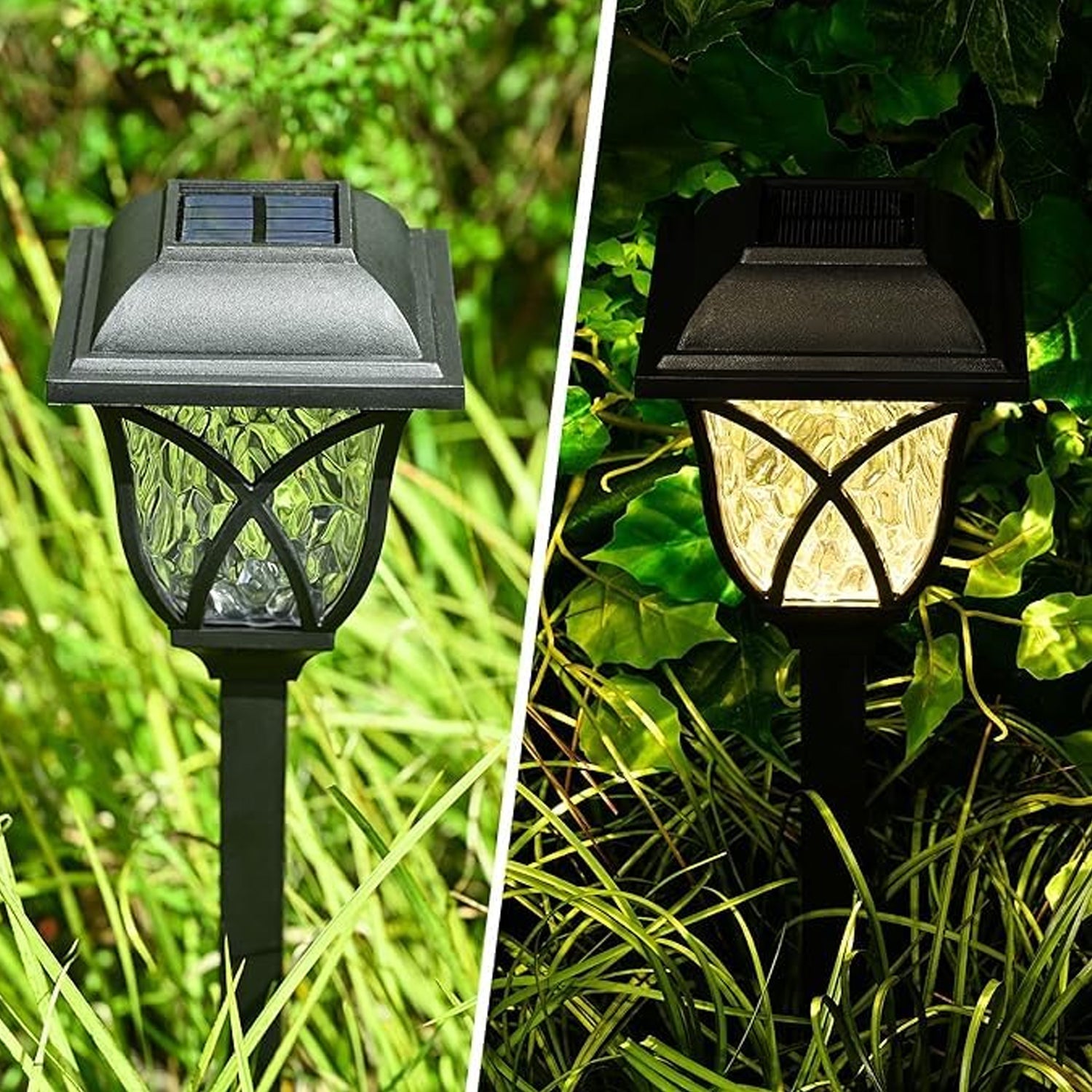 Solar Pathway Lights Outdoor Garden Lights (2 Pcs Set)