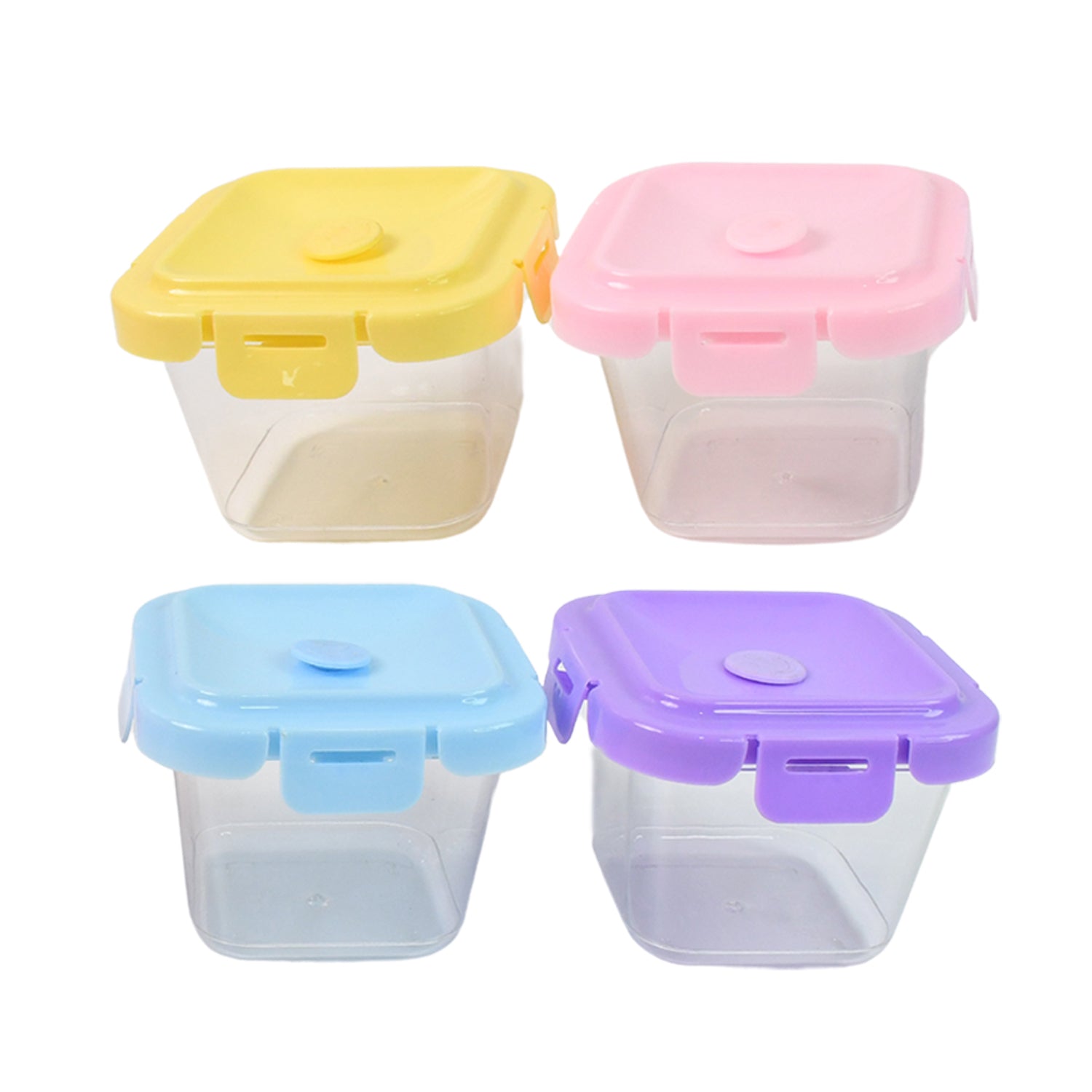 Plastic Food Storage Containers with Lid (4 Pcs Set / 500 ML)