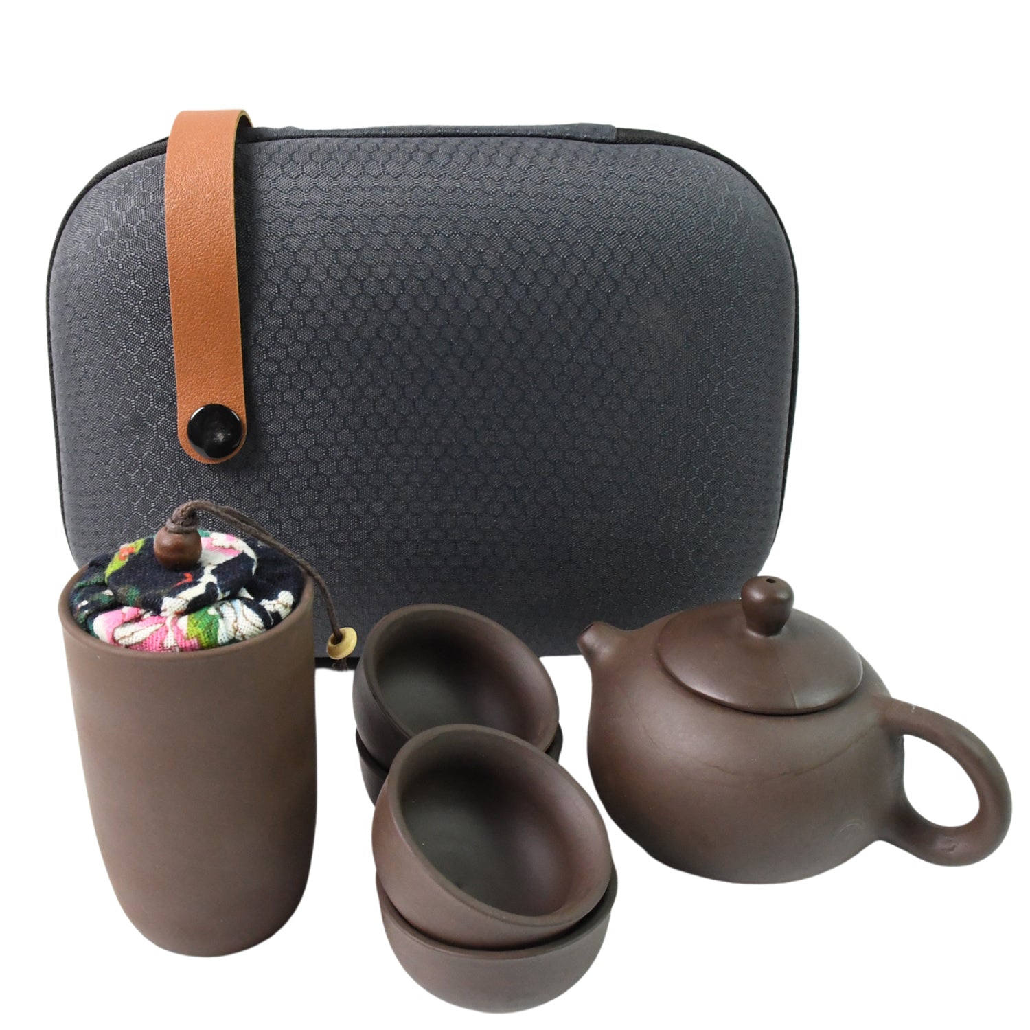 Portable Kung Fu Tea set with a portable travel bag (set of 6pcs)