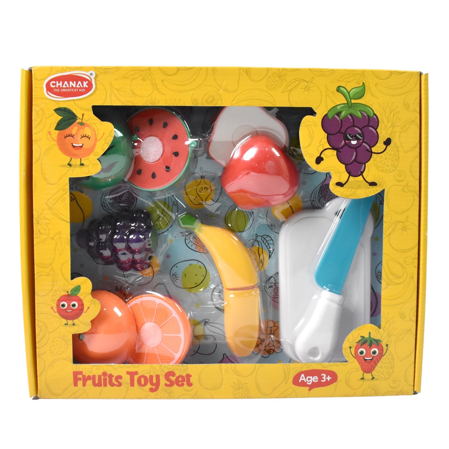 Realistic Sliceable Fruits Cutting Play Toy Set (7 Pcs Set)