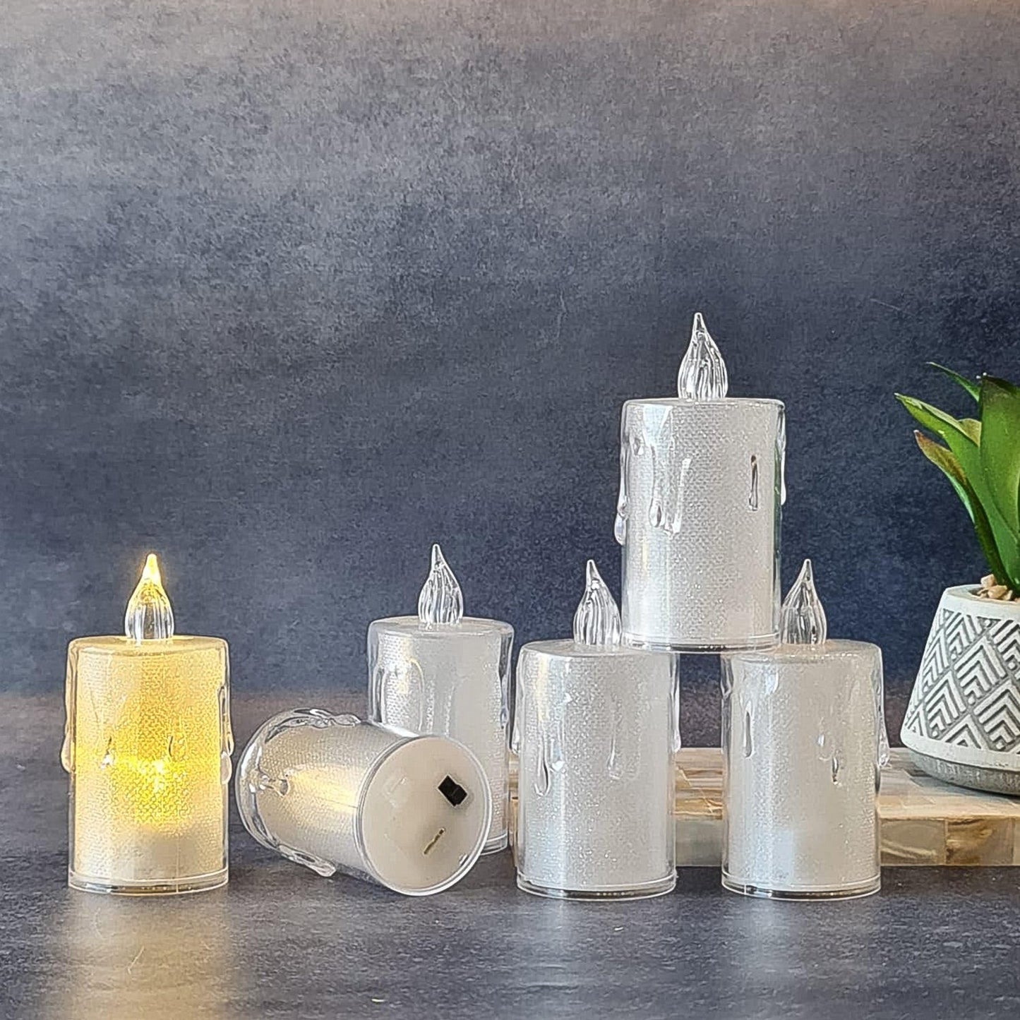 Simple Candles for Home Decoration, Crystal Candle Lights SWASTIK CREATIONS The Trend Point