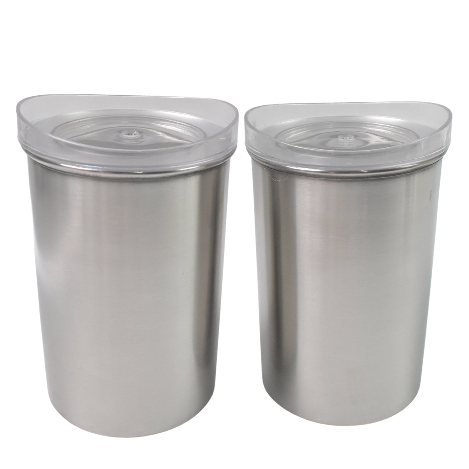 Multipurpose Stainless Steel Airtight Containers with See Through Lid (2 Pc Set / 1000 ML)