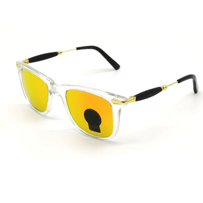 Orange Enigte Square Sunglasses (SUN-RN-2148-ORG3CLR-GLD-M)