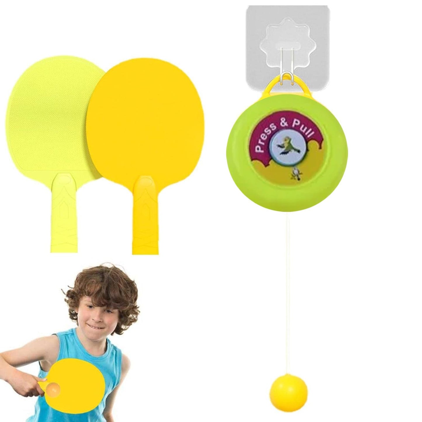 Portable Indoor Hanging Table Tennis with Three Ball, Table Tennis Self Training Set SWASTIK CREATIONS The Trend Point