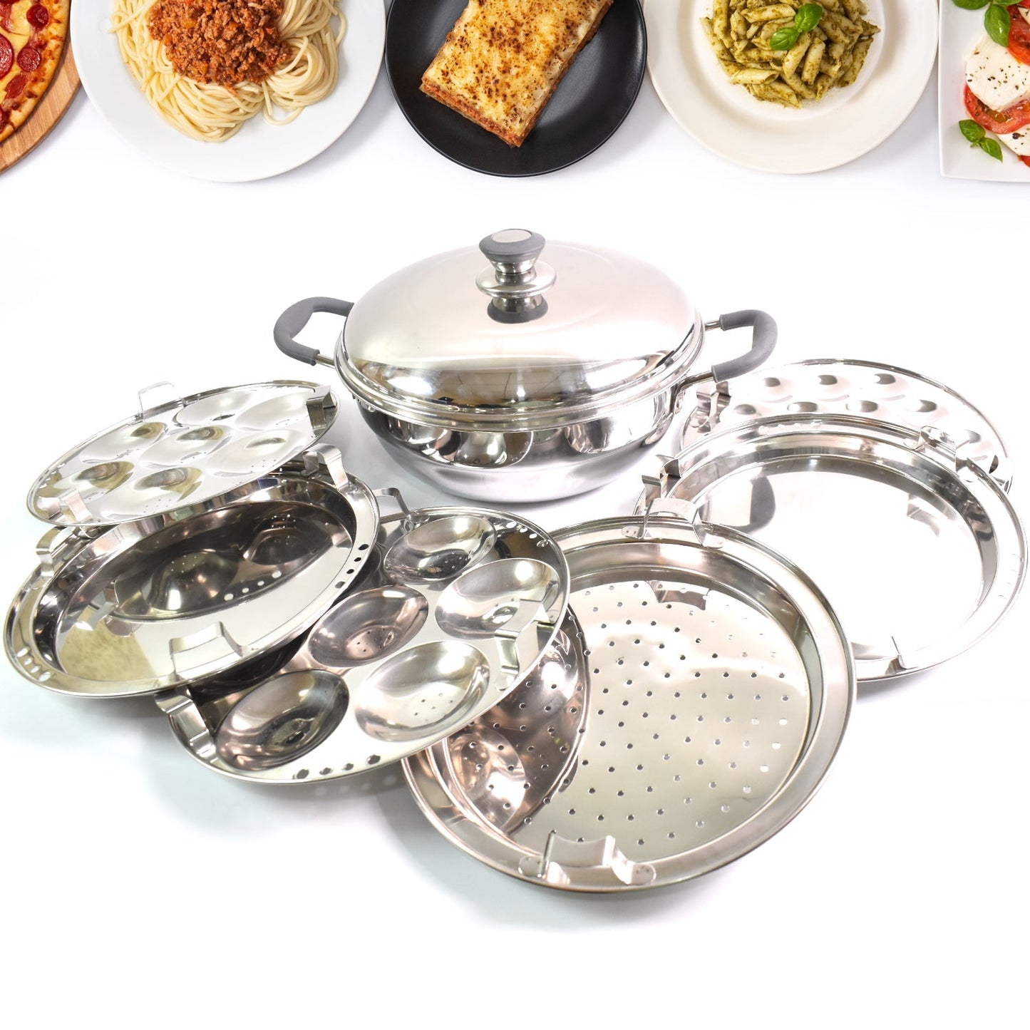 Triply Stainless Steel Multi Kadai SWASTIK CREATIONS The Trend Point