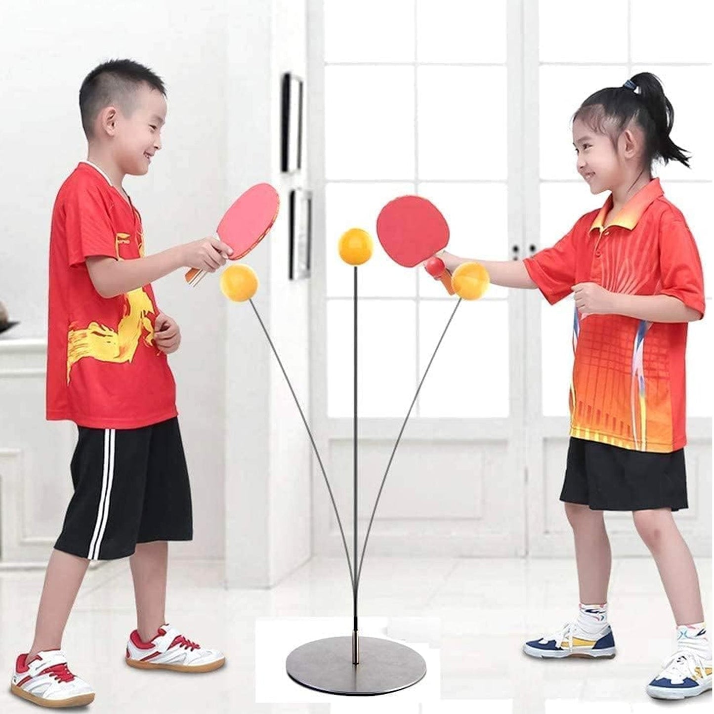 Portable Wiff Waff Rebound Table Tennis Trainer Set (1 Set) SWASTIK CREATIONS The Trend Point