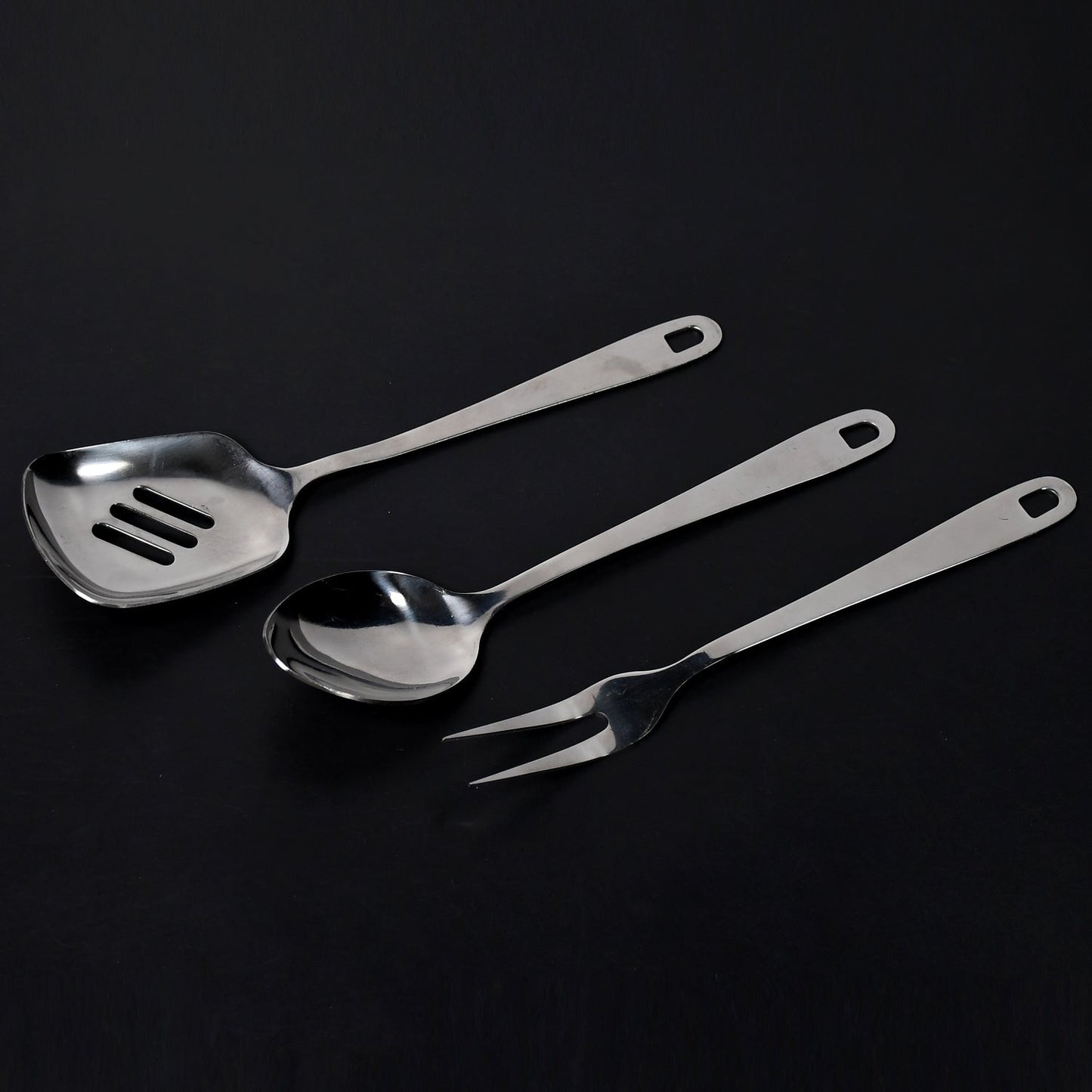 Serving Spoon Set Cooking Spoon Set High Quality Premium Spoon Set  ( 3pc Set ) SWASTIK CREATIONS The Trend Point