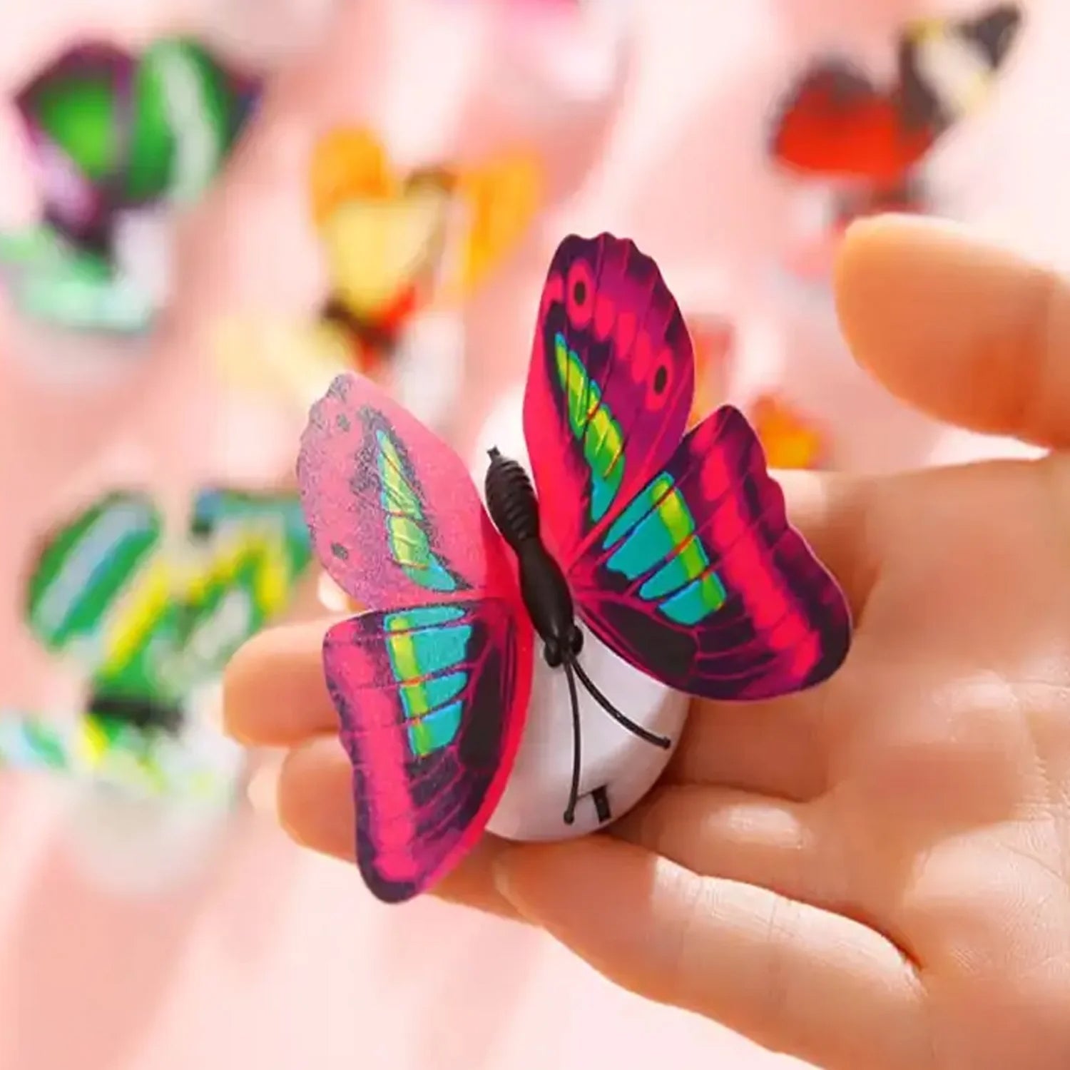 The Butterfly 3D Night Lamp Comes with 3D Illusion Design (1 Pc / Loose)