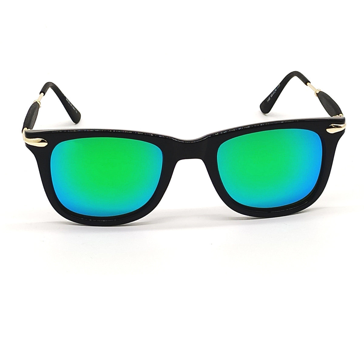 Aqua Green Enigte Square Sunglasses (SUN-RN-2148-AQG3GLD-M) SWASTIK CREATIONS The Trend Point