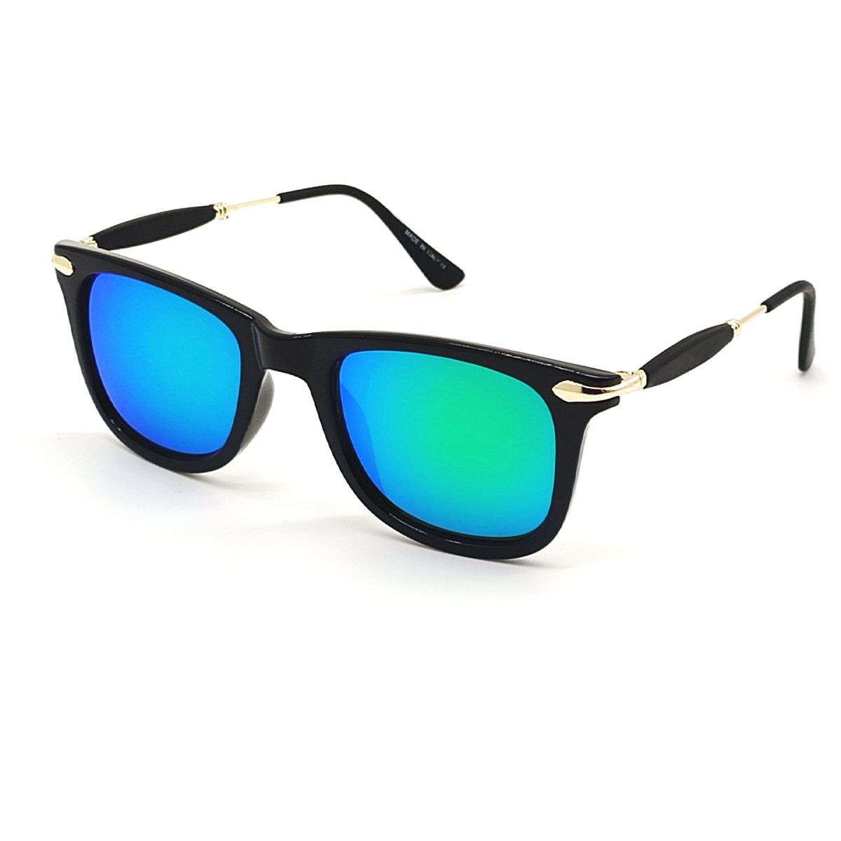 Aqua Green Enigte Square Sunglasses (SUN-RN-2148-AQG3GLD-M) SWASTIK CREATIONS The Trend Point