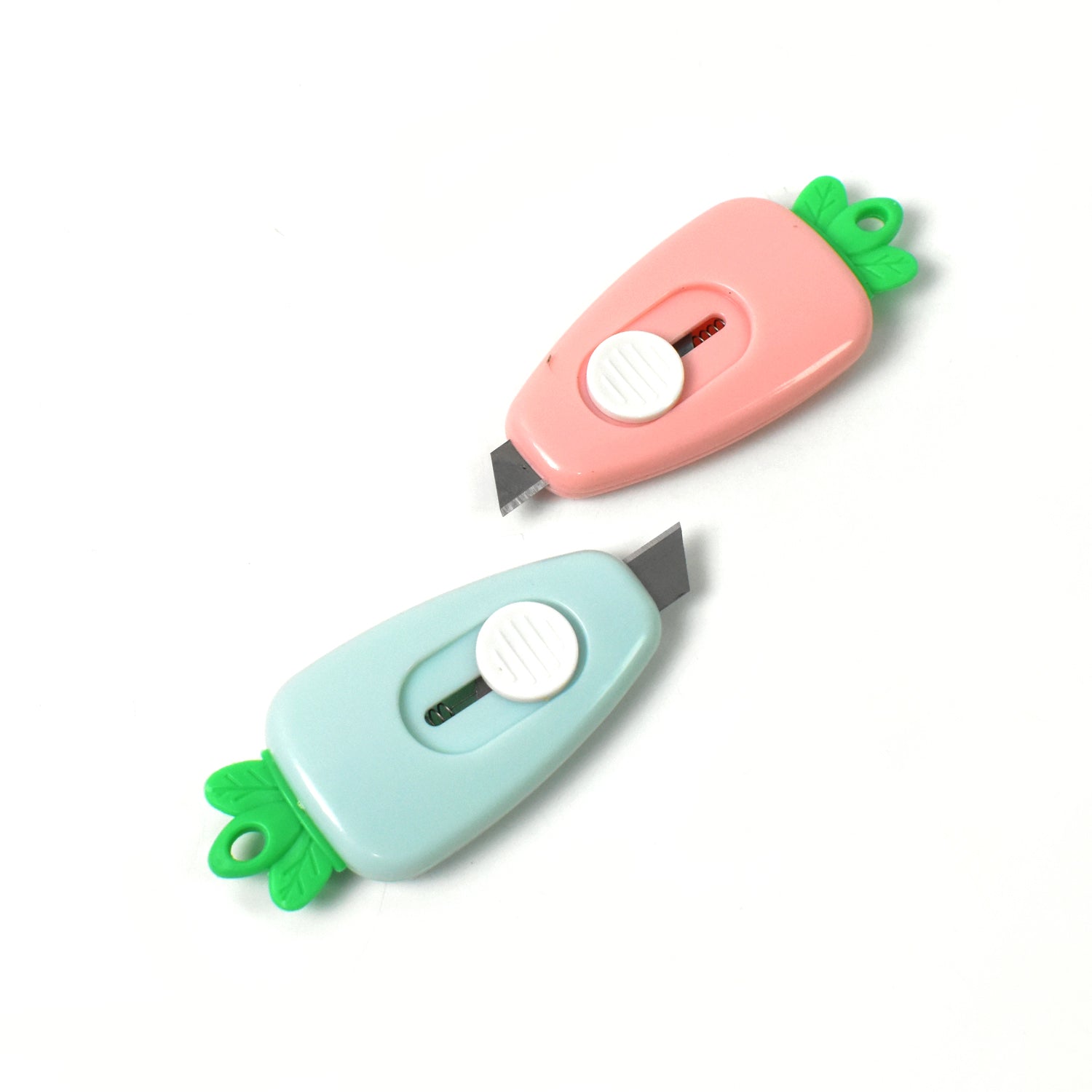 Mini Retractable Utility Knife Cute Style Box Cutter Back to School Supplies Portable Utility Pocket Knife (2 Pc)