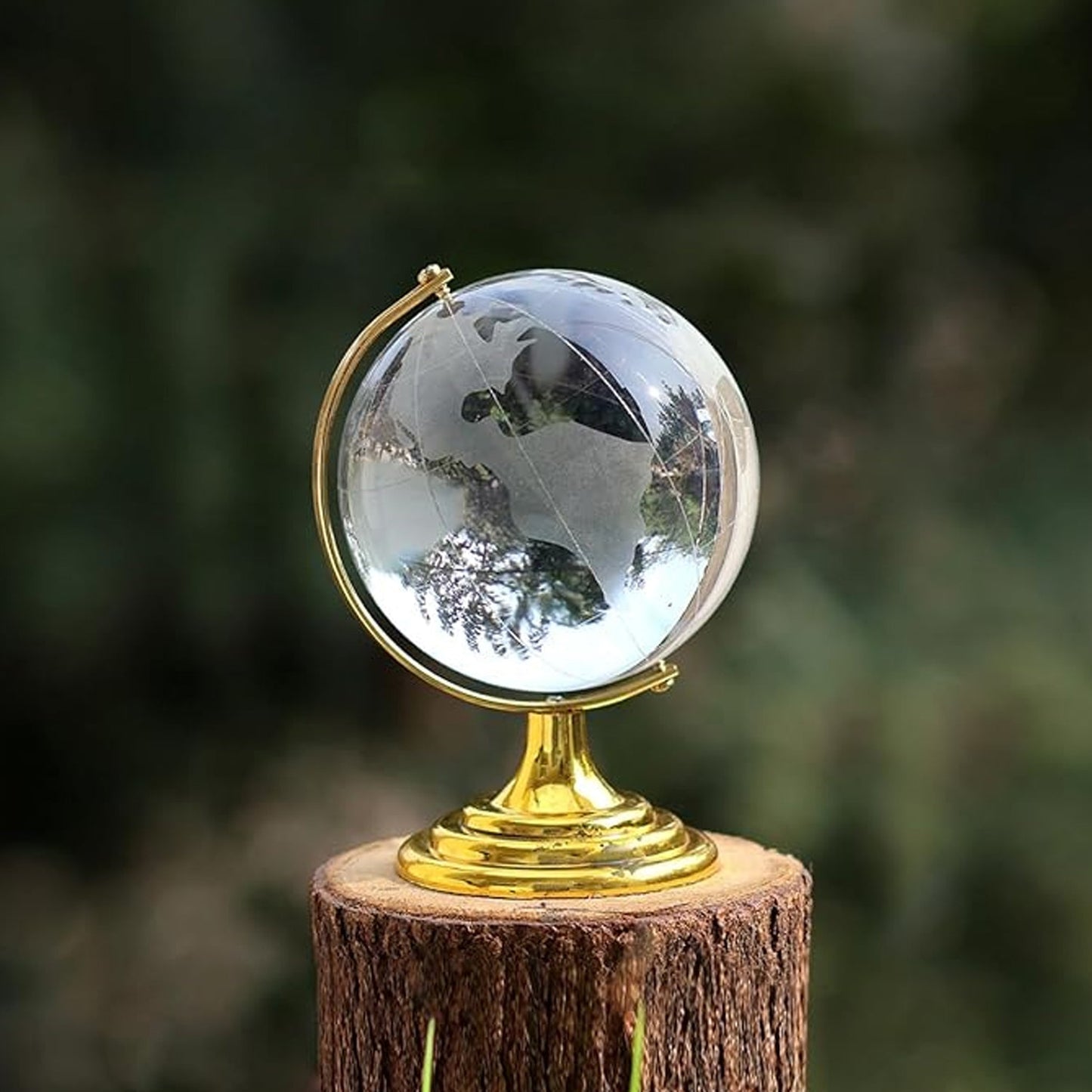 Miniature World Globe 50mm with Gold-Plated Stand SWASTIK CREATIONS The Trend Point