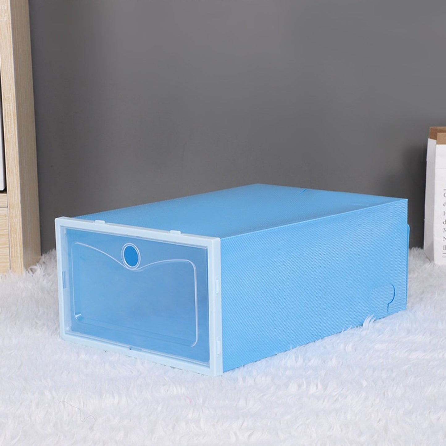 1 Layer Plastic Shoes Storage Box, Stackable Shoe Storage (1 pc / 32x21x12 CM) SWASTIK CREATIONS The Trend Point