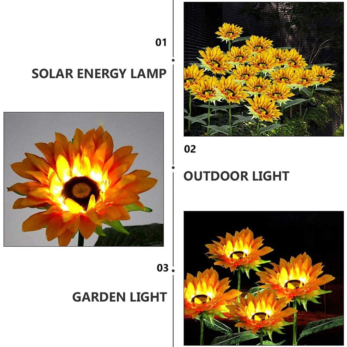 Sunlitec Solar Powered Sunflower Lights SWASTIK CREATIONS The Trend Point