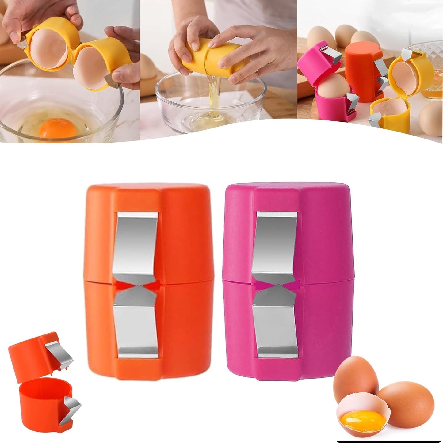 Egg Shell Opener Egg Cracker Tool for Raw Eggs Handheld (1 Pc) SWASTIK CREATIONS The Trend Point