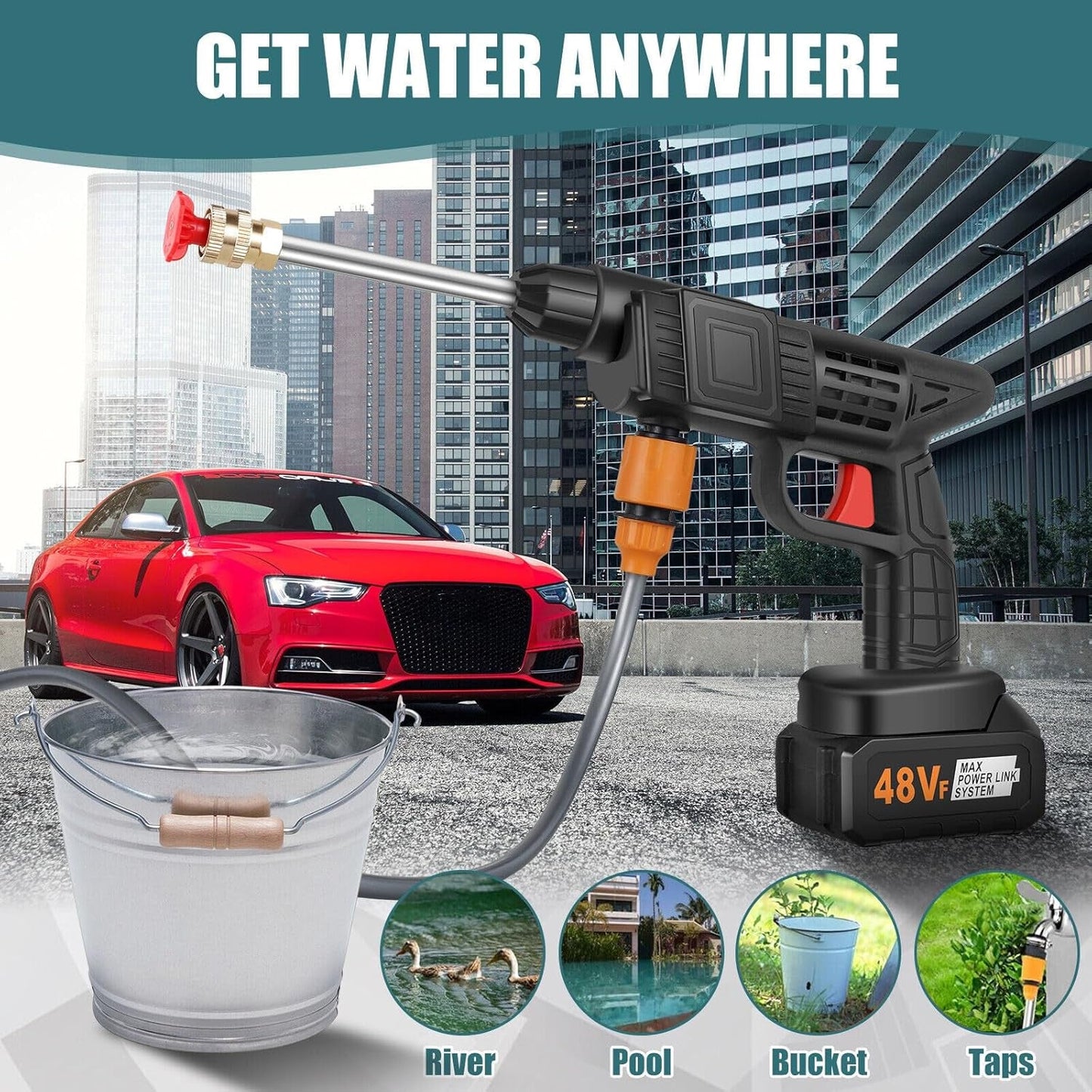 48V Double Battery Car & Washer Gun With 12.6v Charger SWASTIK CREATIONS The Trend Point