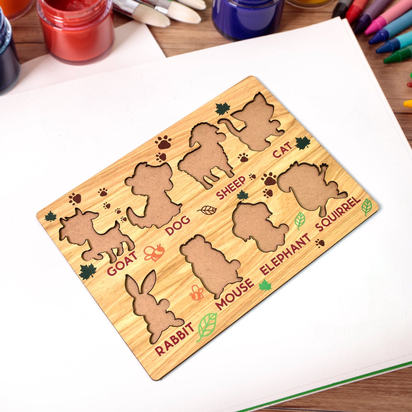 Viga Wooden Animal Chunky Puzzle Board SWASTIK CREATIONS The Trend Point