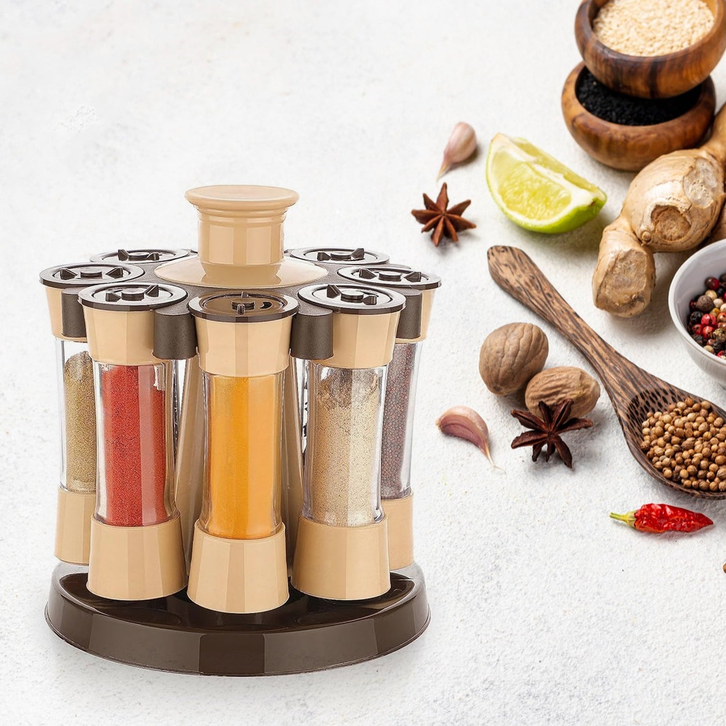 360-Degree Revolving Spice Rack SWASTIK CREATIONS The Trend Point