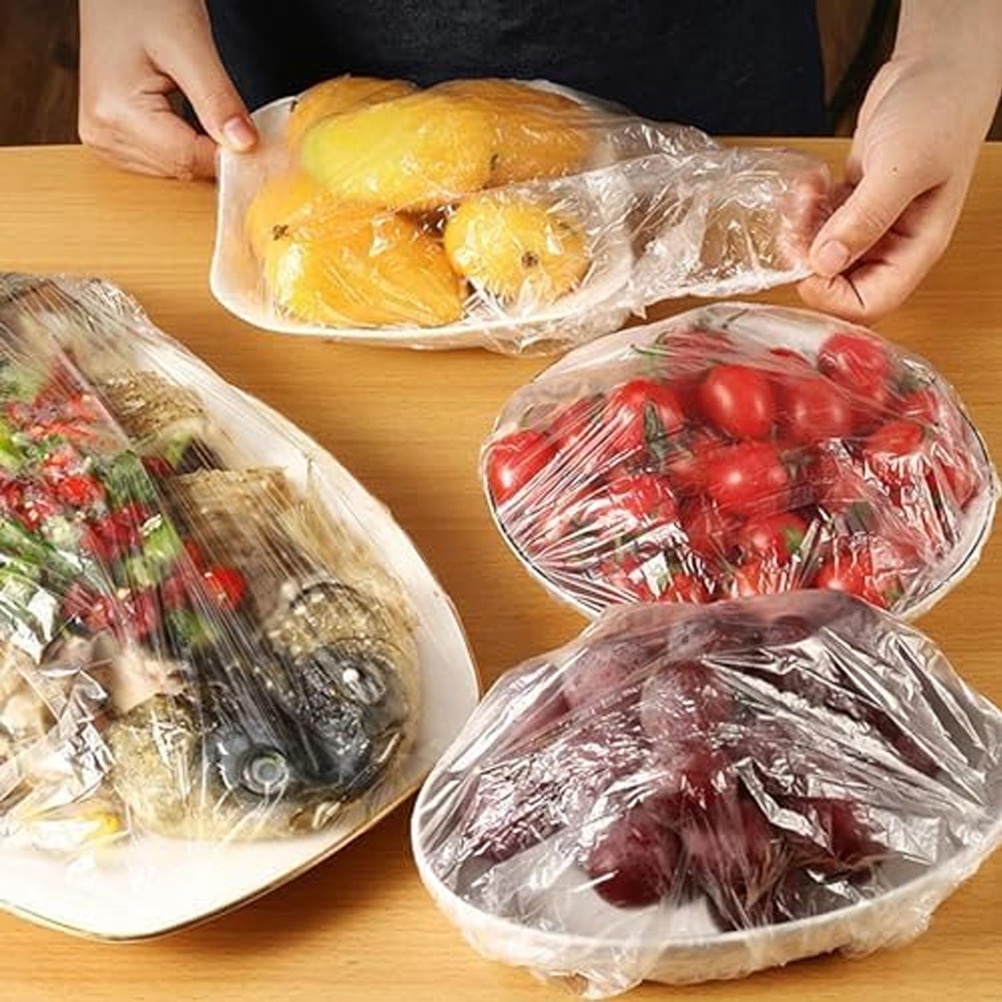 Disposable Elastic Food Storage Covers Bag (100 Pcs Set / Big) SWASTIK CREATIONS The Trend Point