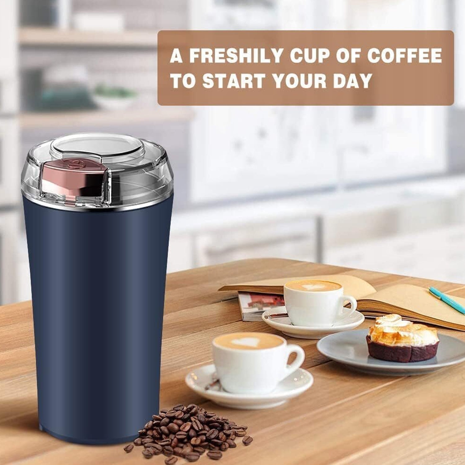 Stainless Steel Coffee Grinder Machine 300w (Multi Blades Grinder)