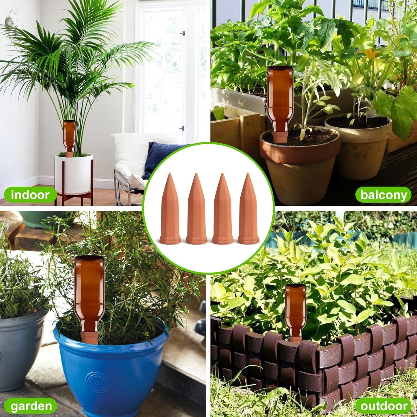 Self Plant Watering Spikes (4 Pcs Set) SWASTIK CREATIONS The Trend Point