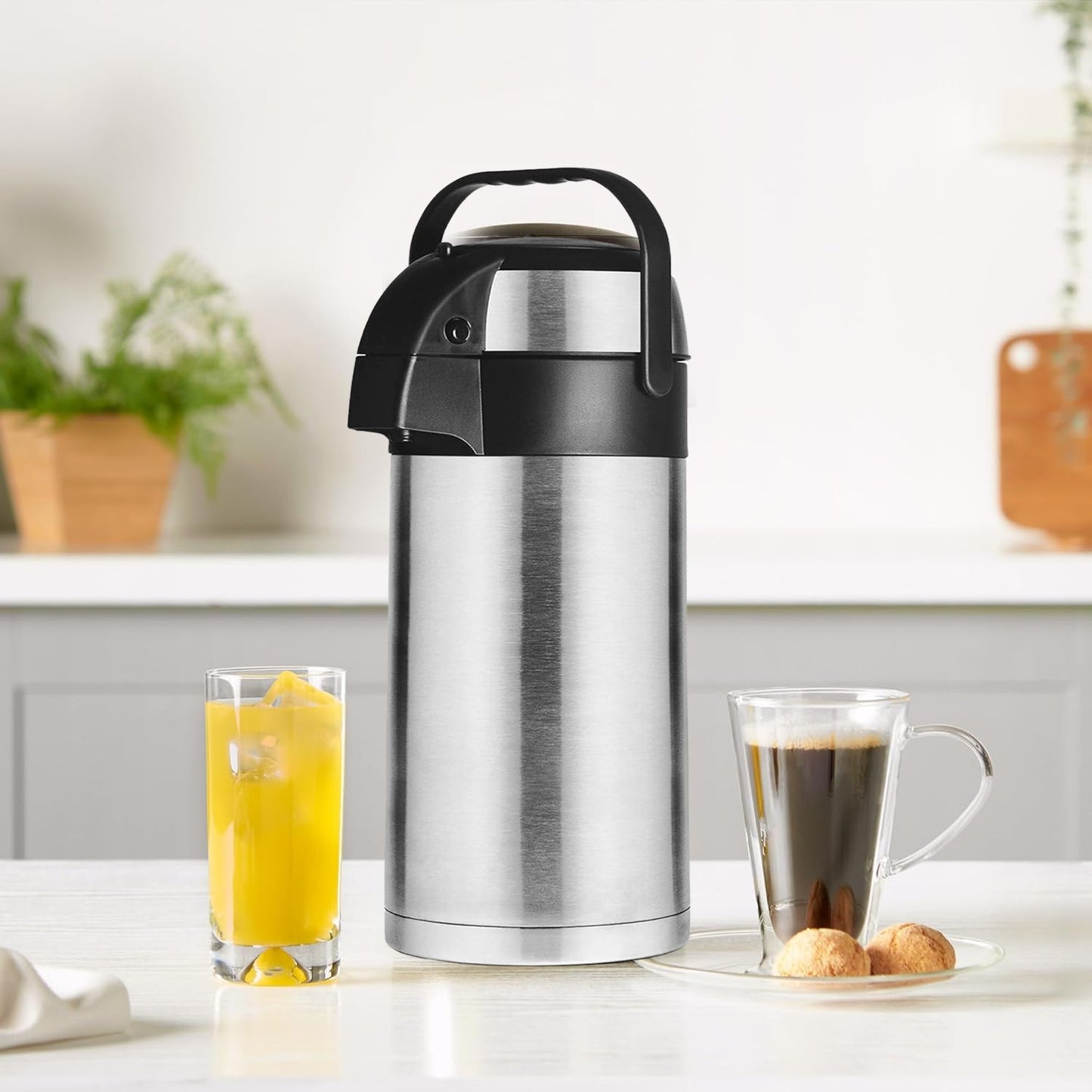 Beverage Dispenser Stainless Steel for Serving Tea and Coffee, Thermos steel (2500 ML) SWASTIK CREATIONS The Trend Point