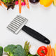 Stainless Steel Vegetable Salad Chopping Knife Crinkle Cutters (1 Pc)