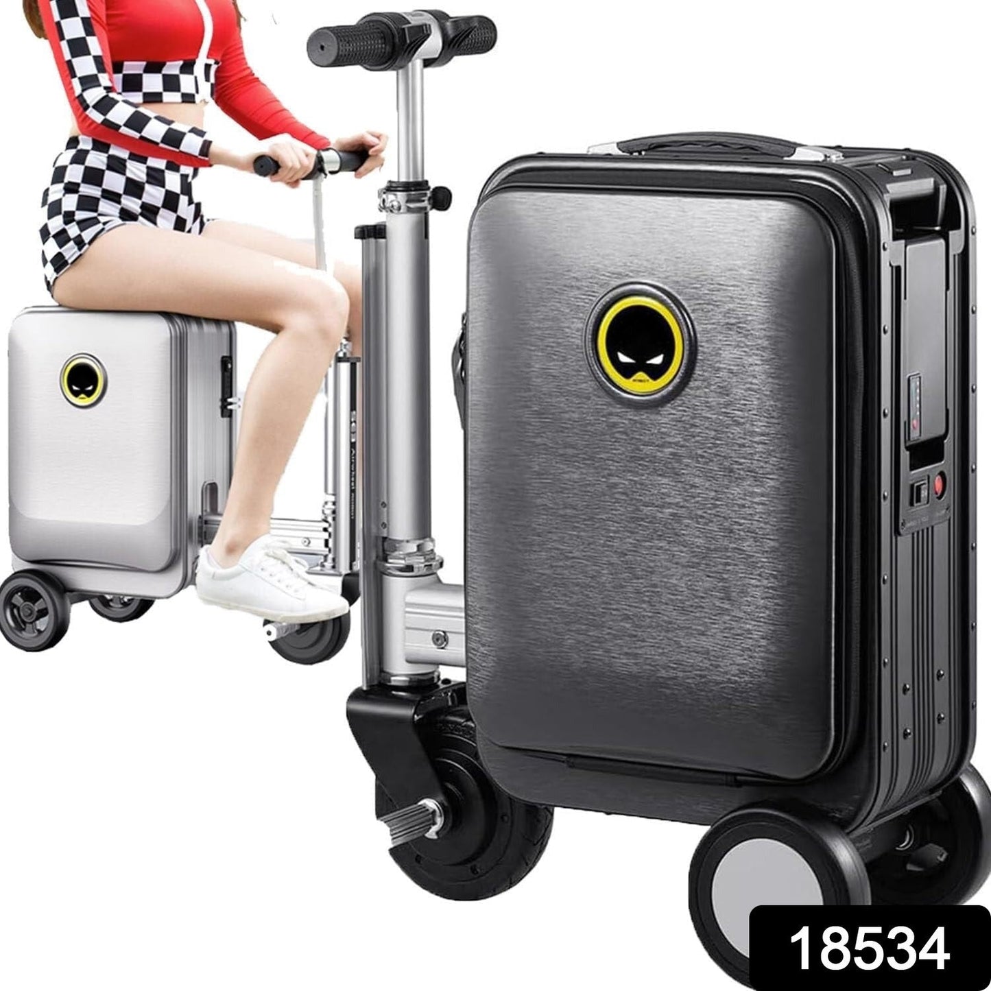 Electric suitcase smart driving luggage electric suitcase scooter with removable battery speed (1 Pc) SWASTIK CREATIONS The Trend Point