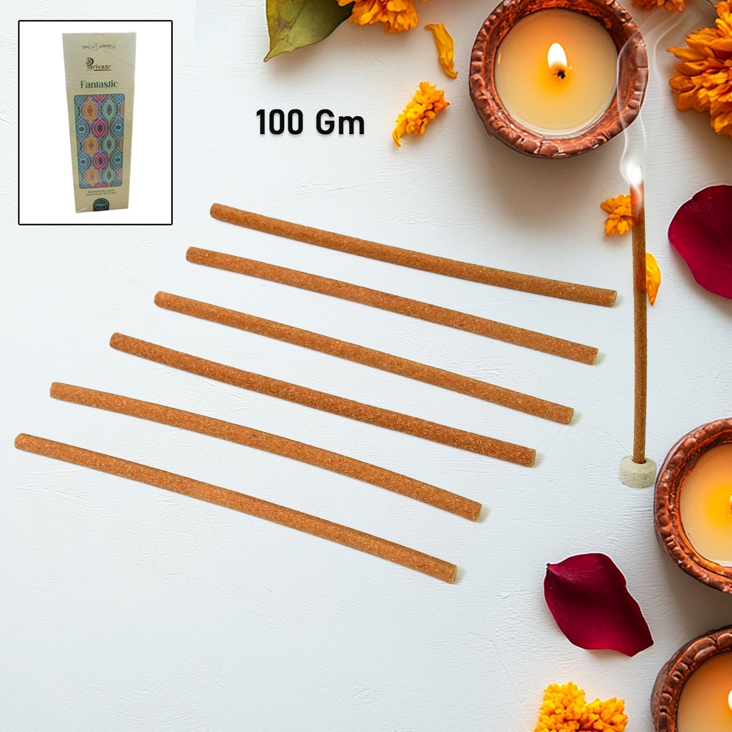 Premium Incense Sticks / Agarbatti (100 Gm / With Stand For Stick/ Mix Flavour) SWASTIK CREATIONS The Trend Point