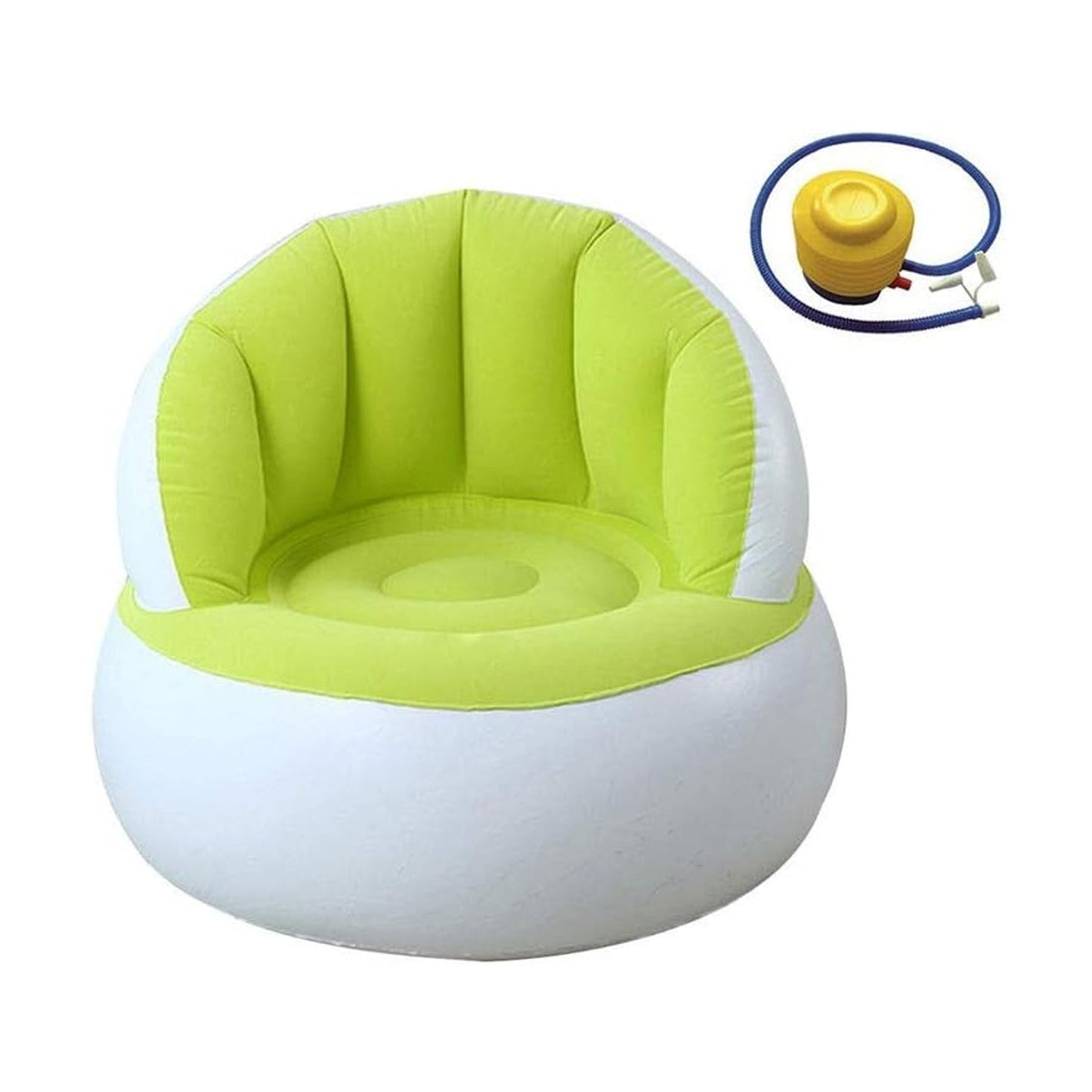 Kids inflatable sofa chair with backrest & Foot Air Pump with Hose (1 Set / 85x74 Cm Approx) SWASTIK CREATIONS The Trend Point