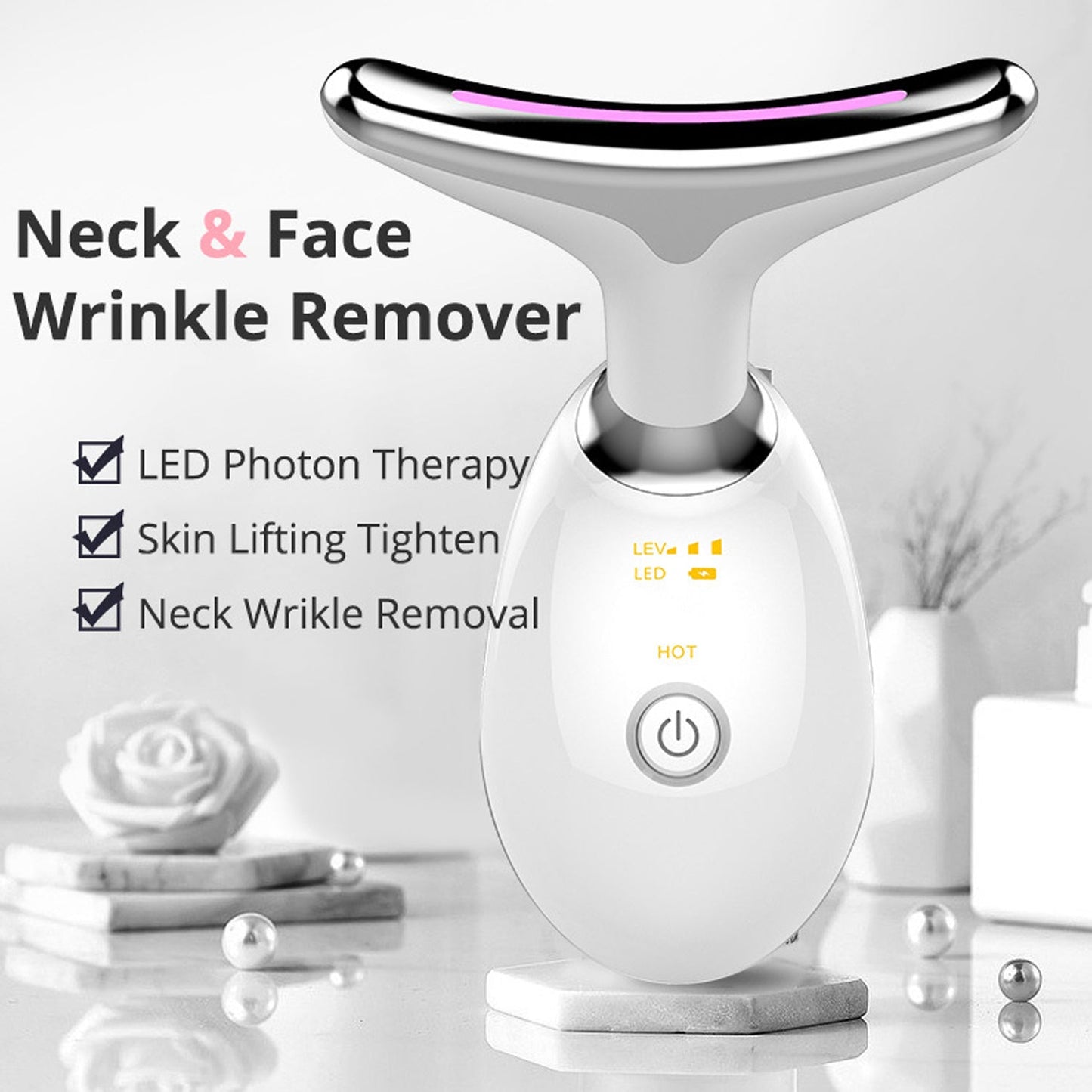 Electric Face Massager Wrinkle Remover LED Photon Face Beauty Device (1 Pc) SWASTIK CREATIONS The Trend Point