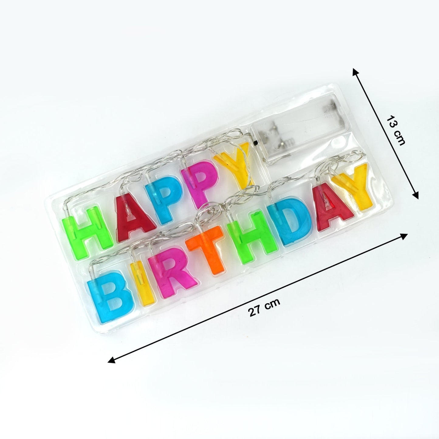 Decoratives Plastic Happy Birthday 13 LED Letter Battery Operated String Lights, Outdoor String Lights (Multicolour) SWASTIK CREATIONS The Trend Point