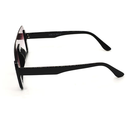 Black Tributo Square Sunglasses (SUN-LV-2129-BLK2BLK)