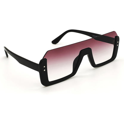 Black Tributo Square Sunglasses (SUN-LV-2129-BLK2BLK)