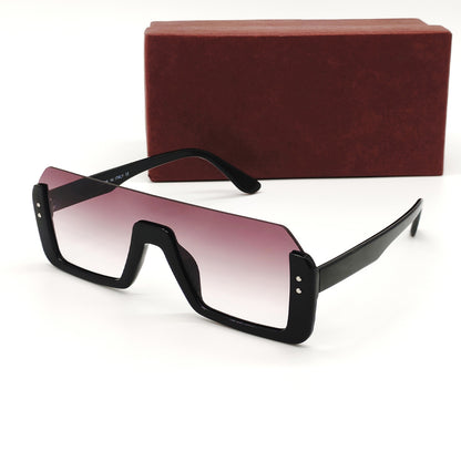 Black Tributo Square Sunglasses (SUN-LV-2129-BLK2BLK)