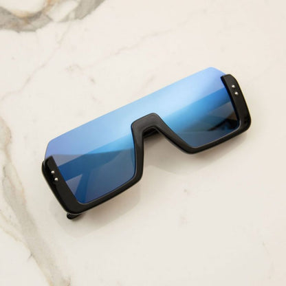 Blue Tributo Square Sunglasses (SUN-LV-2129-BLU3BLK)