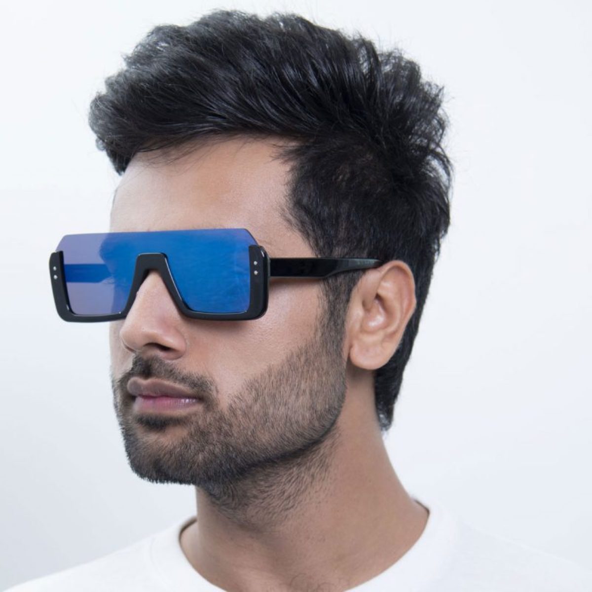 Blue Tributo Square Sunglasses (SUN-LV-2129-BLU3BLK) SWASTIK CREATIONS The Trend Point