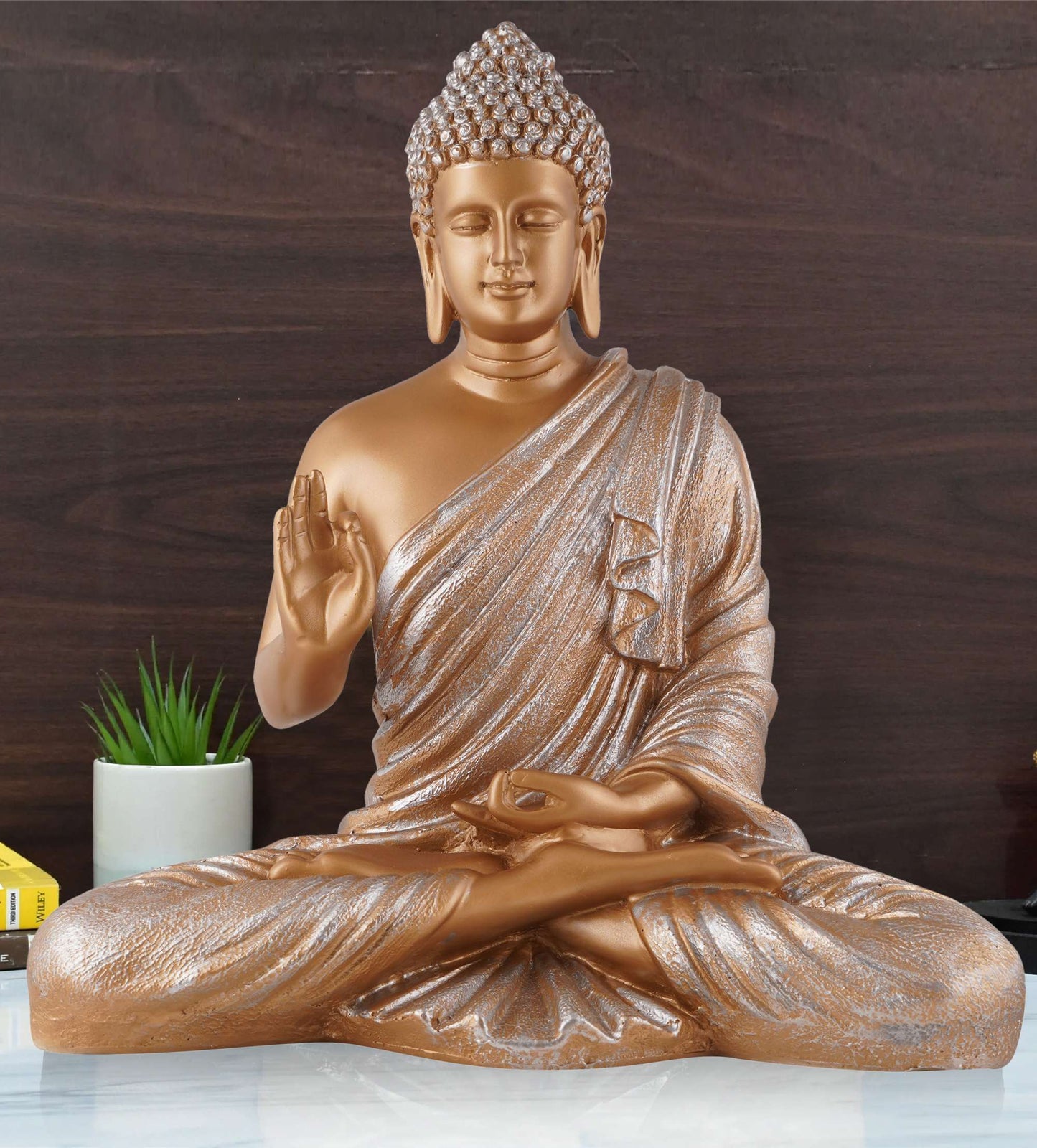 Swastik Trend Point Gautam Buddha Statue Showpiece Idol Figurine for Feng Sui, Vastu, Home Decor, Office, Diwali, Gifting, Living Room, Bedroom, Study Table -9 SWASTIK CREATIONS The Trend Point