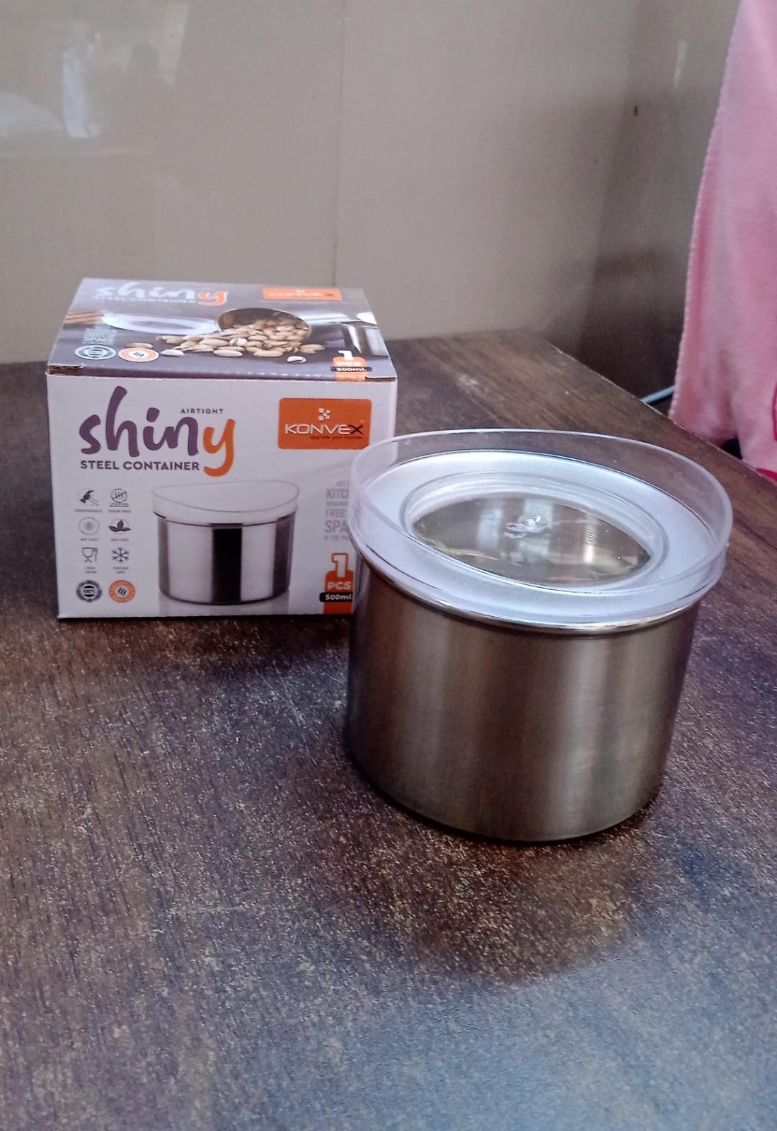 Multipurpose Stainless Steel Airtight Containers with See Through Lid (1 Pc / 500 ML) SWASTIK CREATIONS The Trend Point