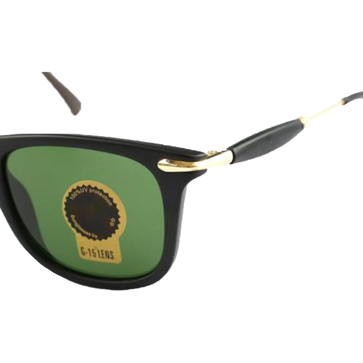 Green Enigte Square Sunglasses (SUN-RN-2148-GRN1GLD-M) SWASTIK CREATIONS The Trend Point