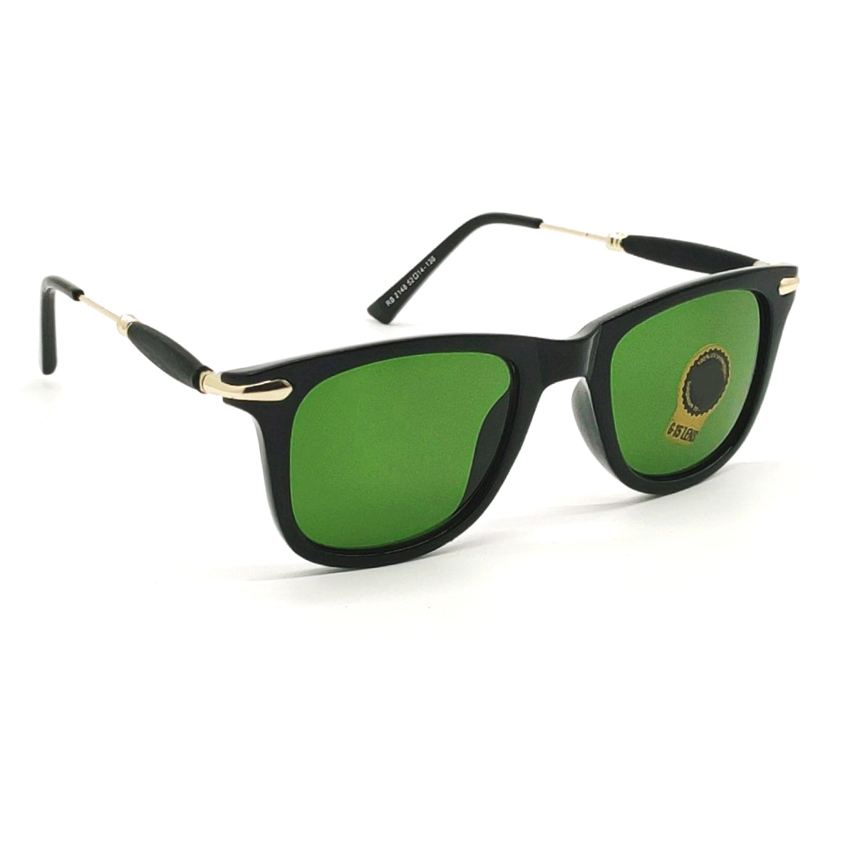 Green Enigte Square Sunglasses (SUN-RN-2148-GRN1GLD-M) SWASTIK CREATIONS The Trend Point