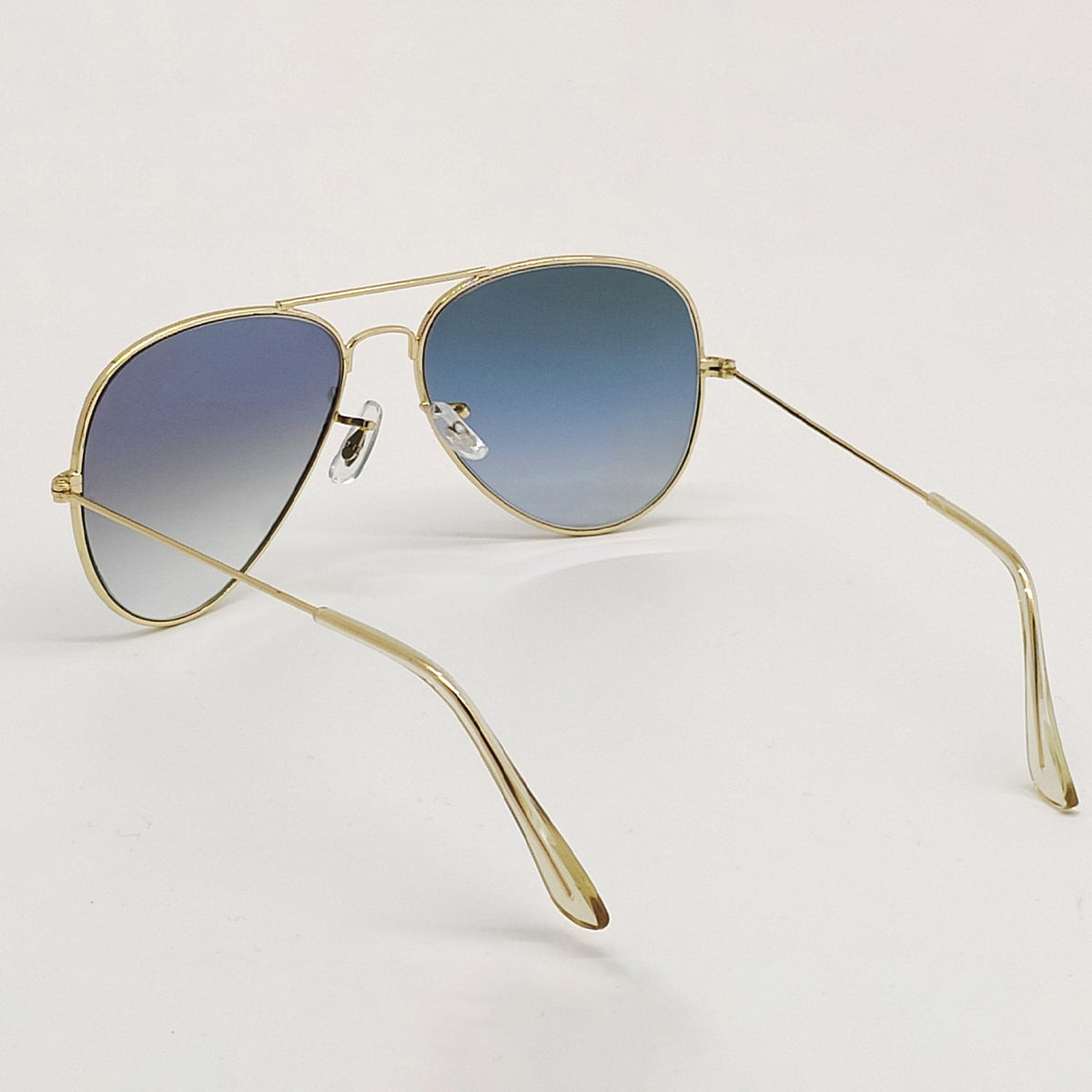 Purosangue 3026 Aviator Sunglasses (SUN-RN-3026-BLU2GLD-M) SWASTIK CREATIONS The Trend Point