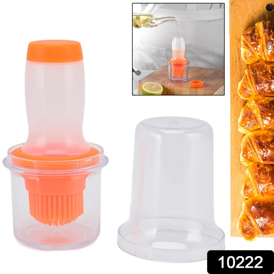 2 in 1 Portable Silicone Oil Bottle Brush with Lid